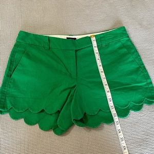 Green scallop J.Crew shorts
